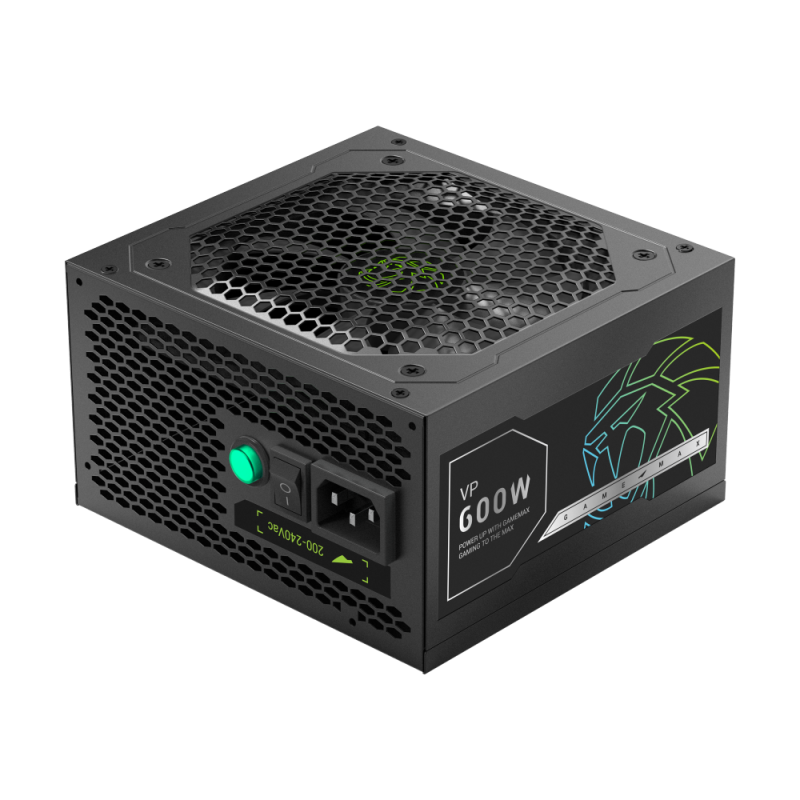 GameMax VP 600S 600 Watts Power Supply 80+ Bronze - Black GameMax VP 600S 600 Watts Power Supply 80+ Bronze - Black